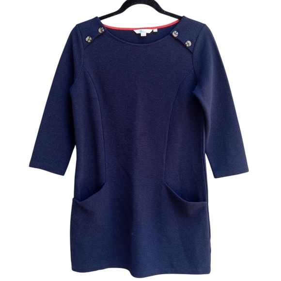 Boden Dresses & Skirts - BODEN Isabel Ottoman Tunic Dress Navy Blue 3/4 Sleeve Size 8R US Pockets